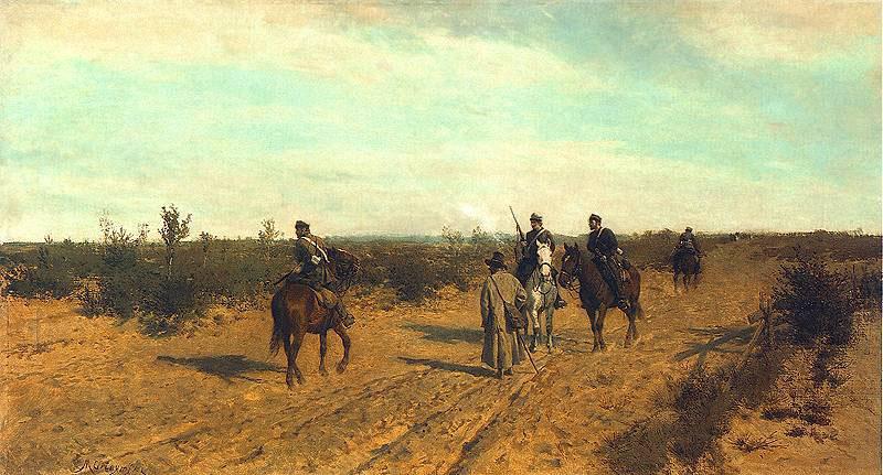 Maksymilian Gierymski Insurgent's patrol - picket. oil painting picture